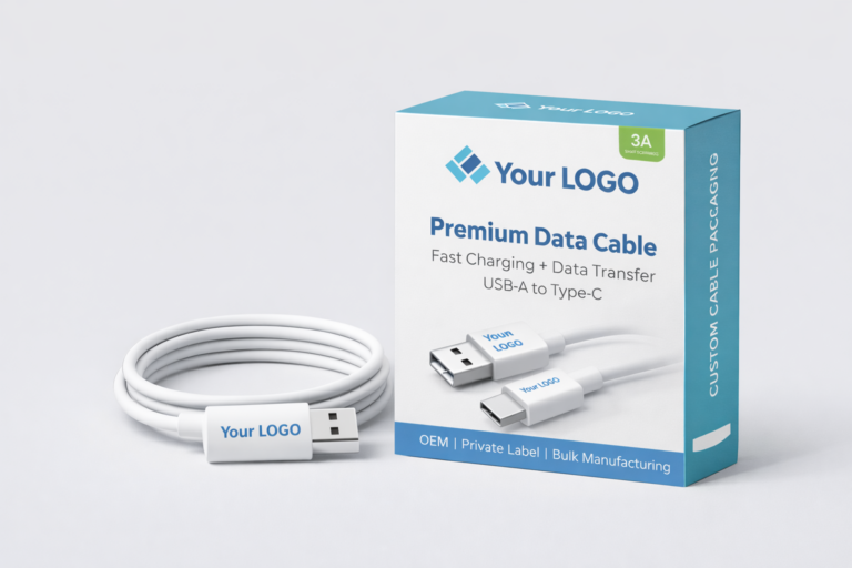 OEM data cable manufacturer in India producing custom branded USB cables